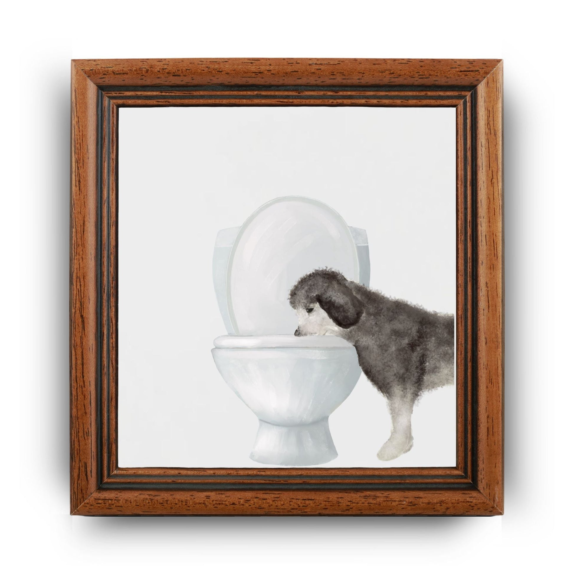 Funny Dog Toilet Ceramic Tile - MerikaArt