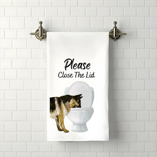 German Shepherd Bathroom Towel - MerikaArt