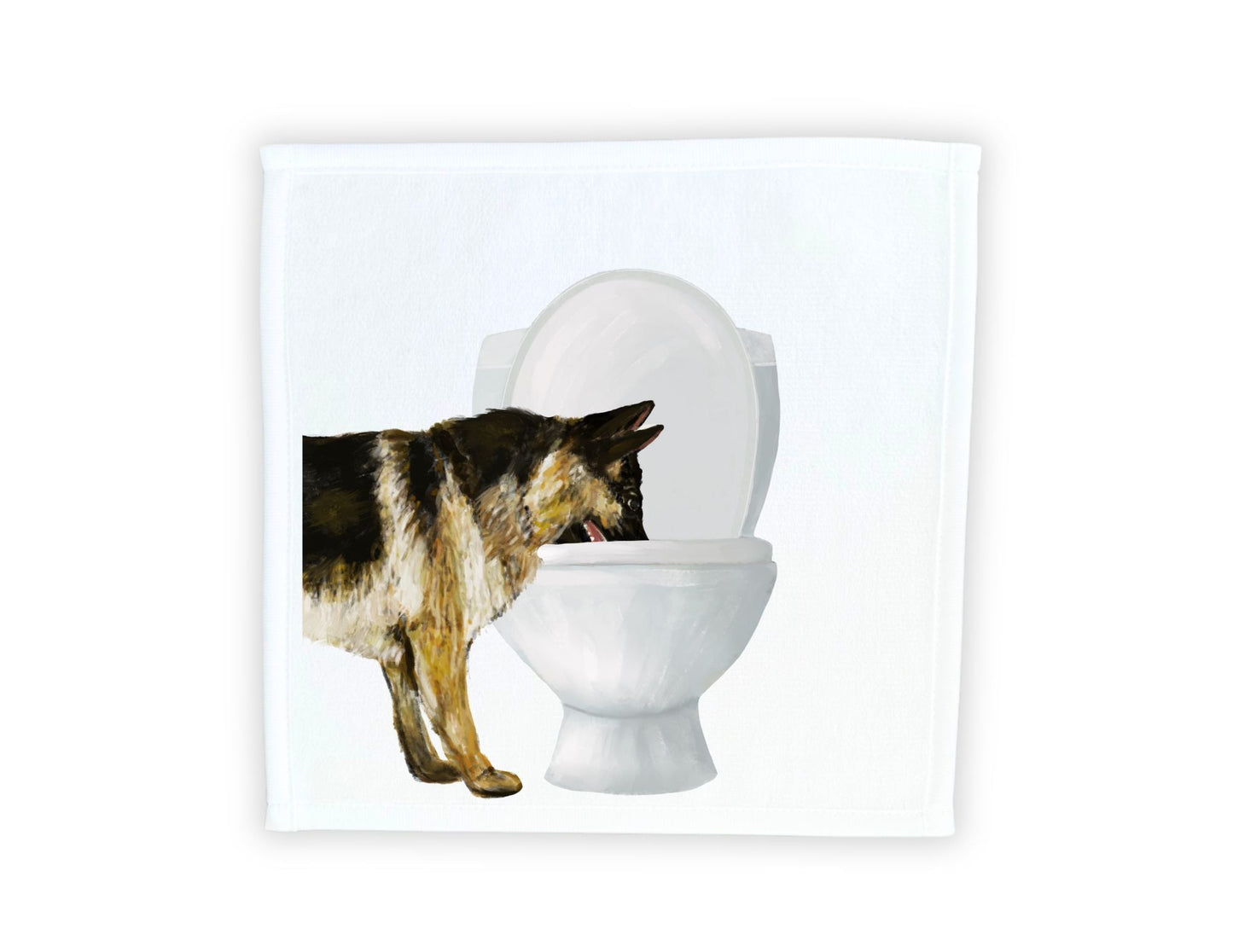 German Shepherd Toilet Washcloth - MerikaArt