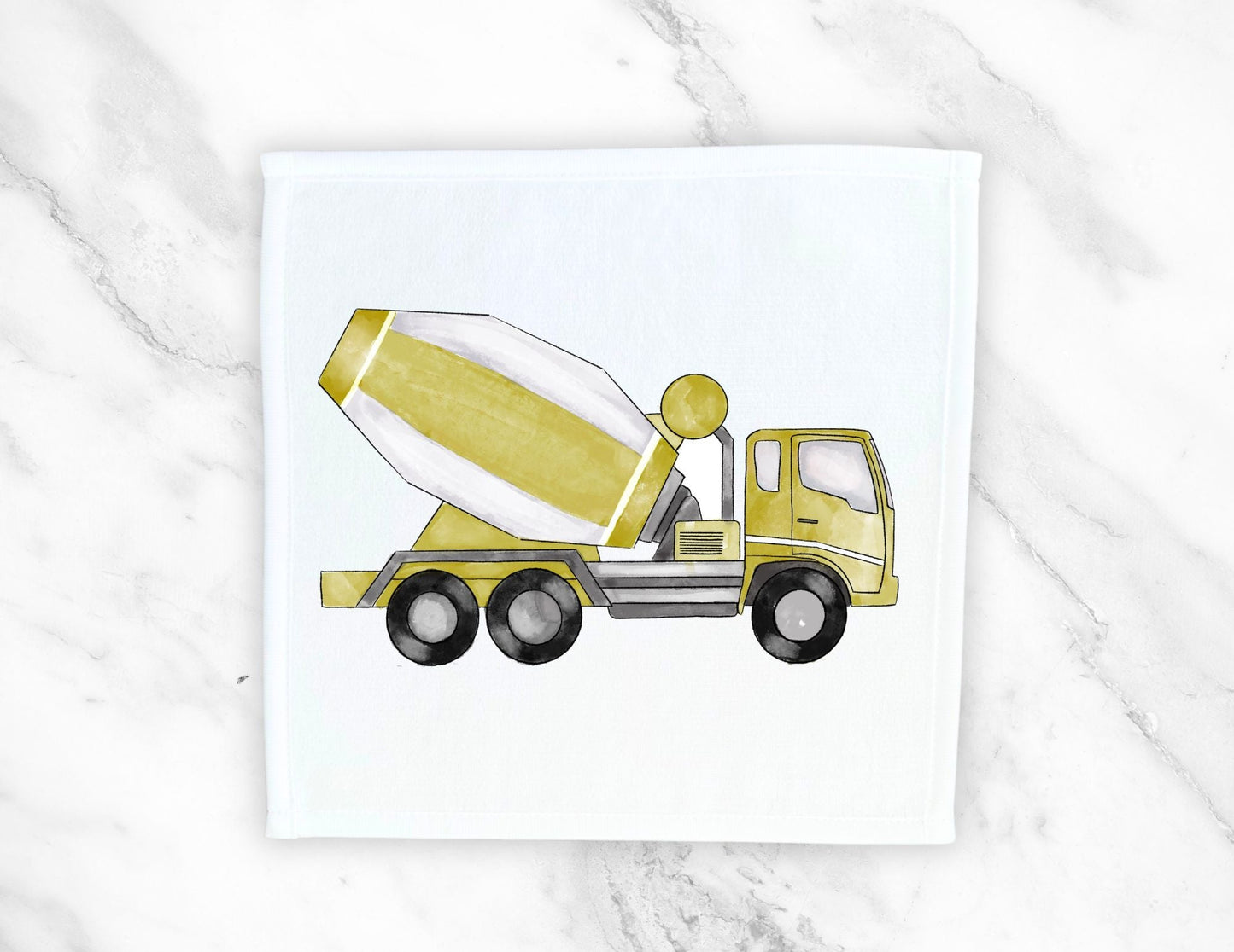 Golden Cement Mixer Washcloth - MerikaArt