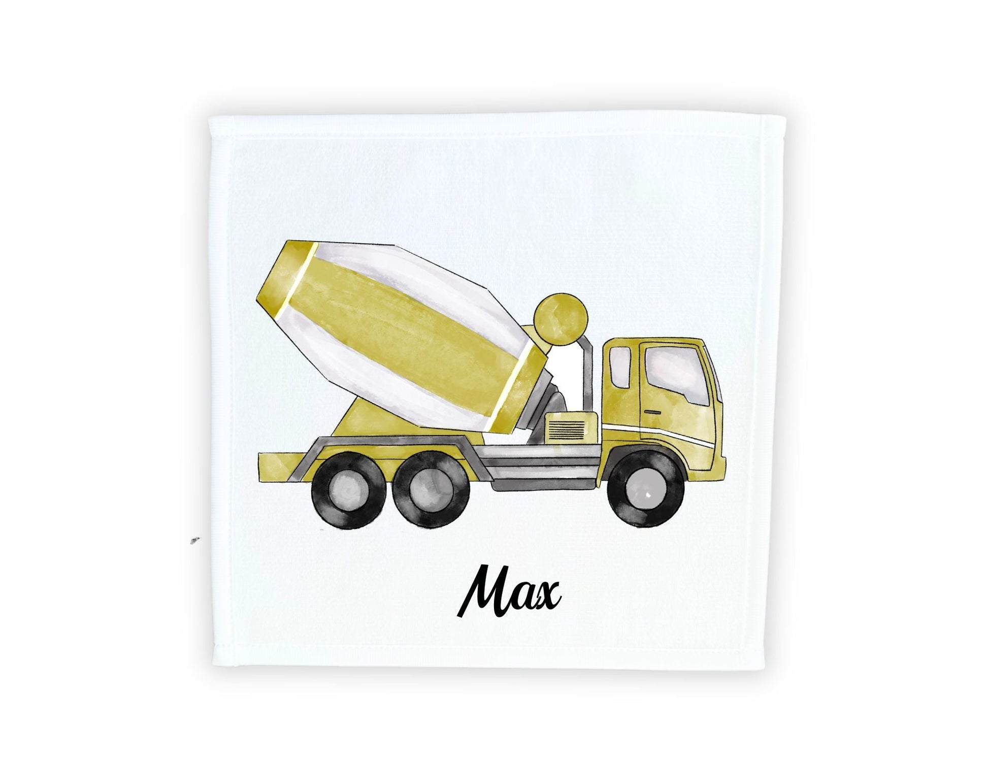 Golden Cement Mixer Washcloth - MerikaArt