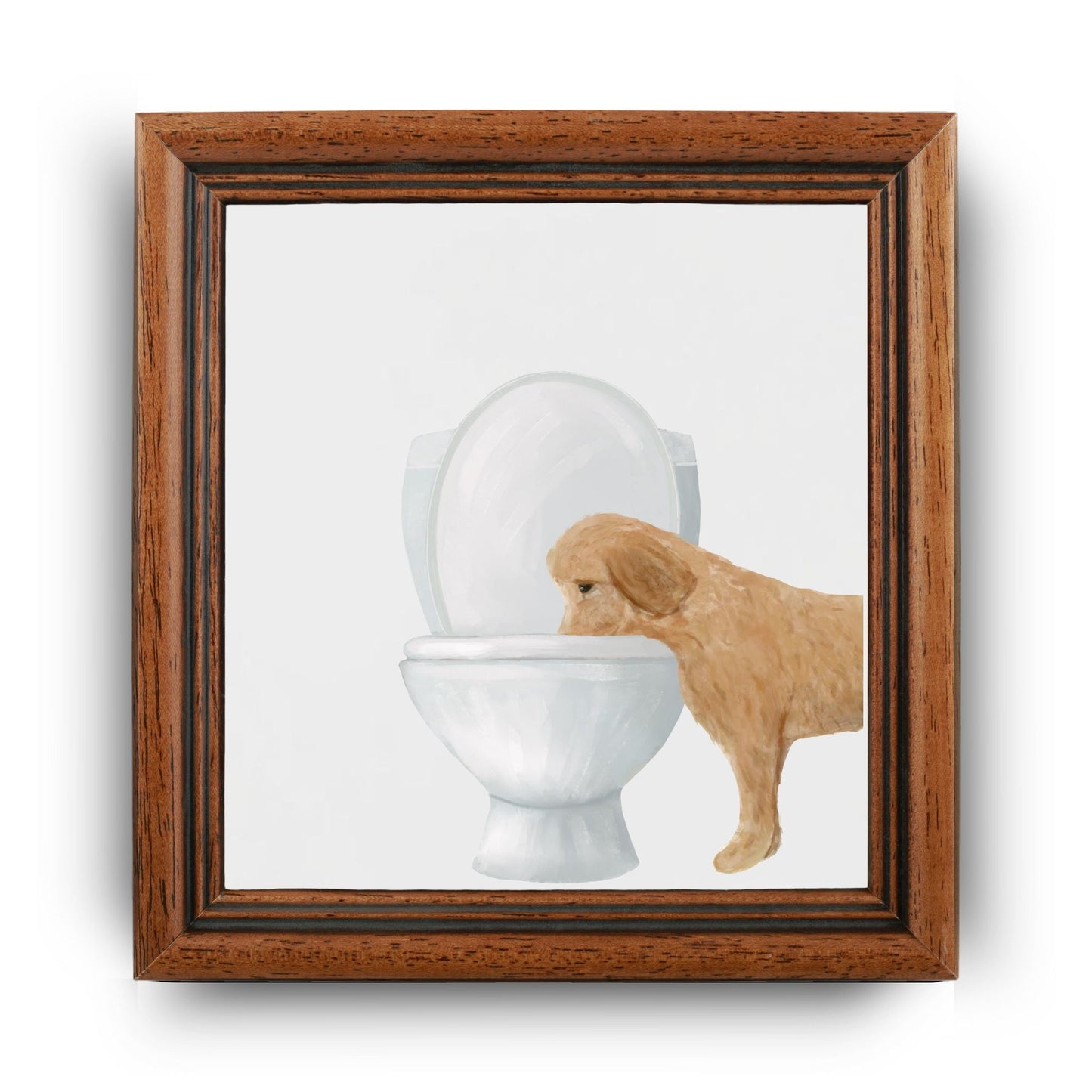 Golden Dog Ceramic Tile - MerikaArt