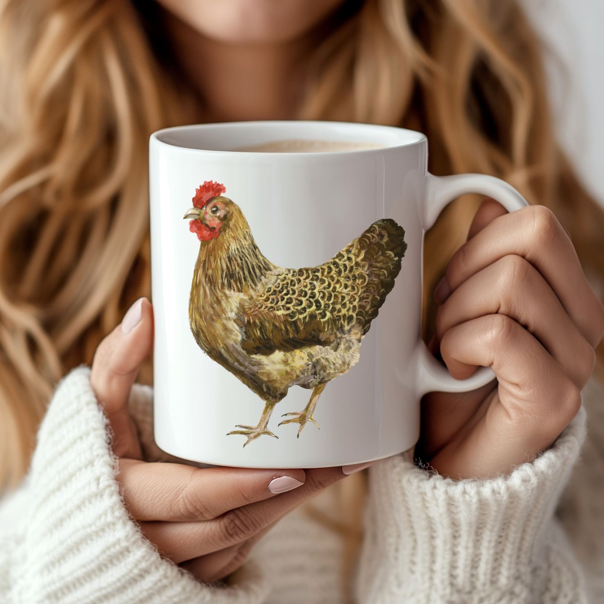 Golden Hen Mug - MerikaArt