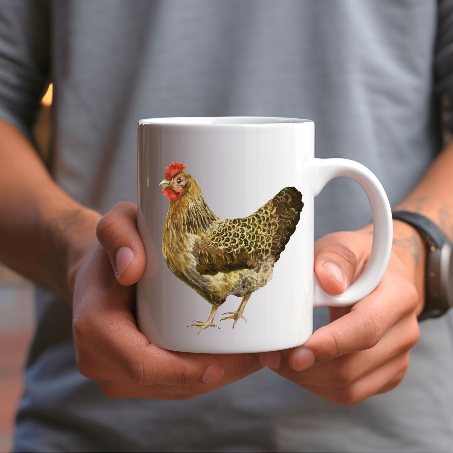 Golden Hen Mug - MerikaArt