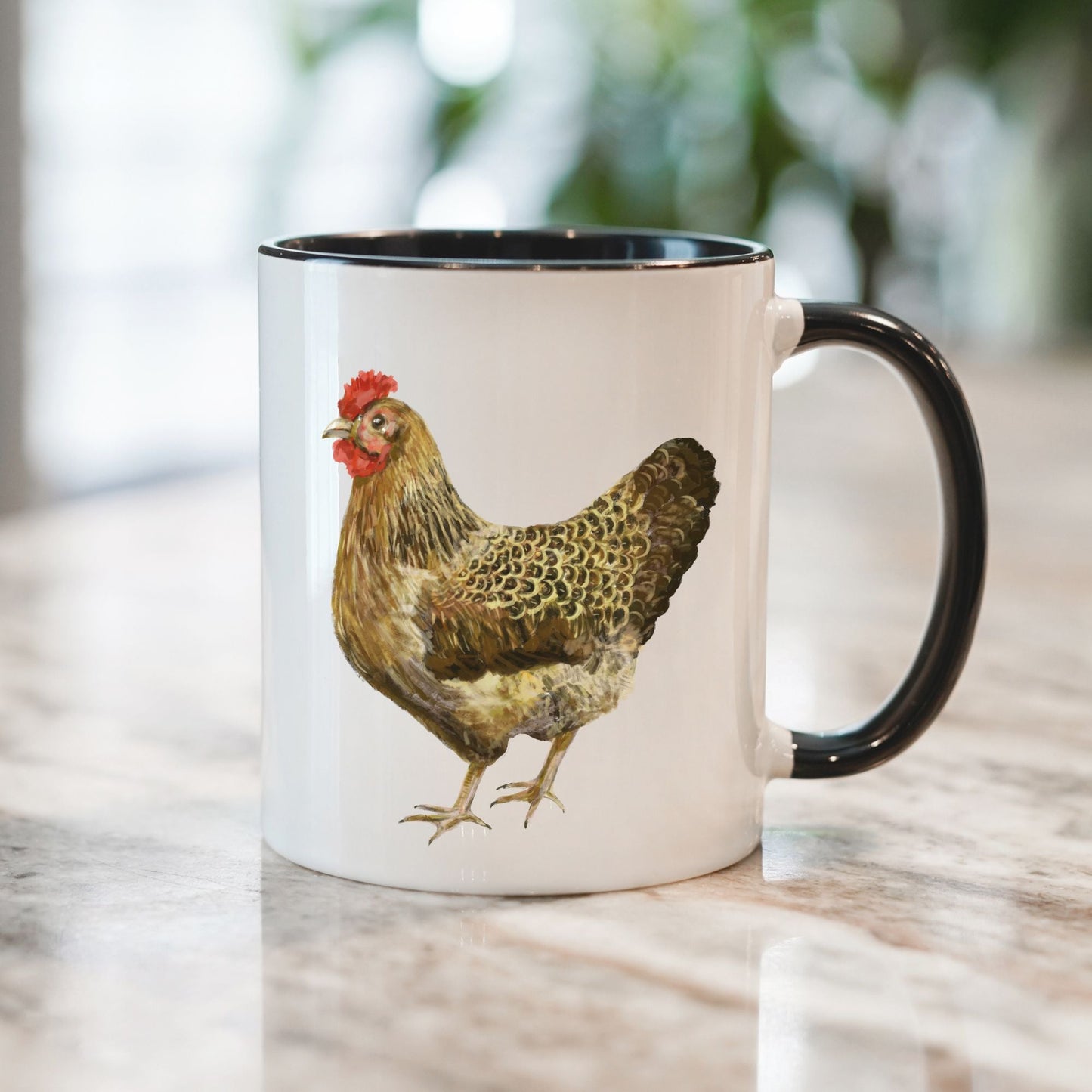 Golden Hen Mug - MerikaArt