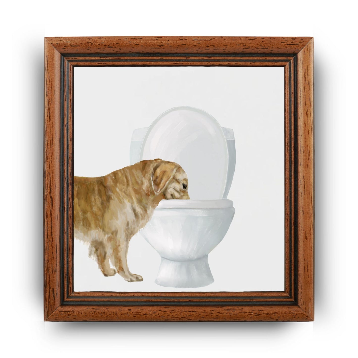 Golden Retriever Toilet Ceramic Tile - MerikaArt