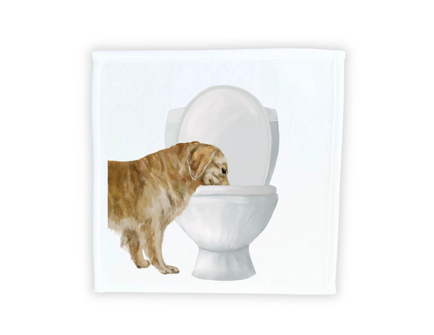 Golden Retriever Toilet Washcloth - MerikaArt