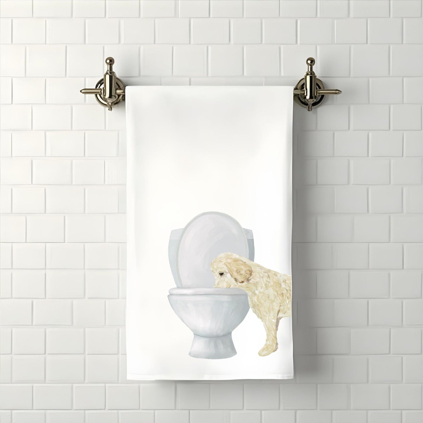 Goldendoodle Bathroom Towel - MerikaArt