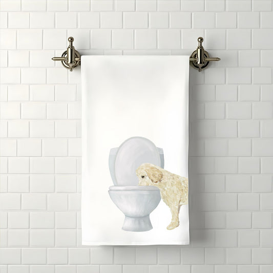 Goldendoodle Bathroom Towel - MerikaArt