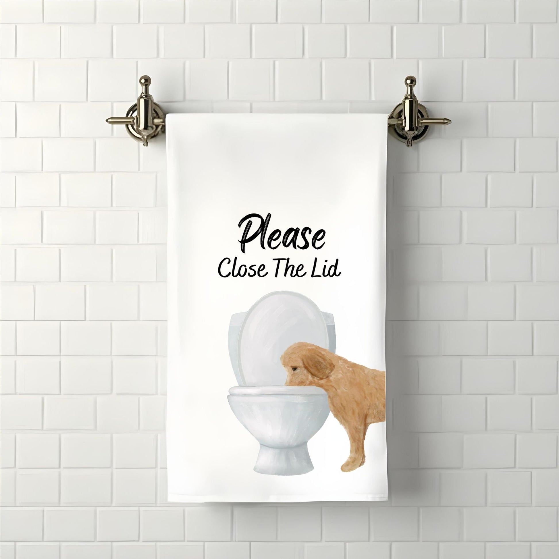 Goldendoodle Bathroom Towel - MerikaArt