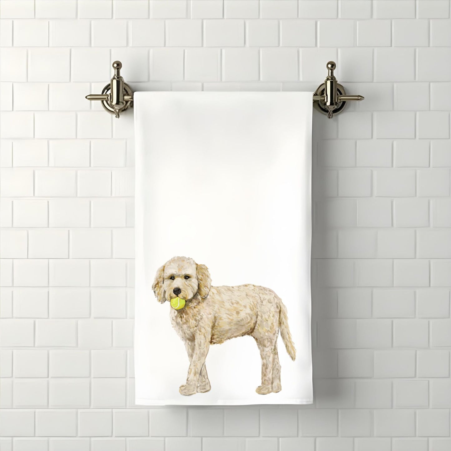 Goldendoodle Bathroom Towel - MerikaArt