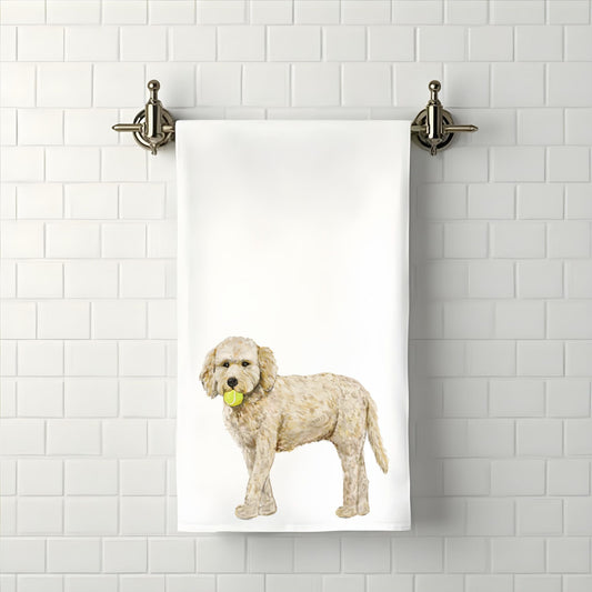 Goldendoodle Bathroom Towel - MerikaArt