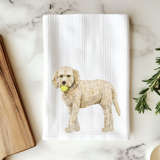 Goldendoodle Kitchen Towel - MerikaArt