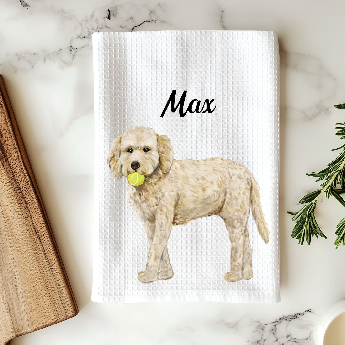Goldendoodle Kitchen Towel - MerikaArt
