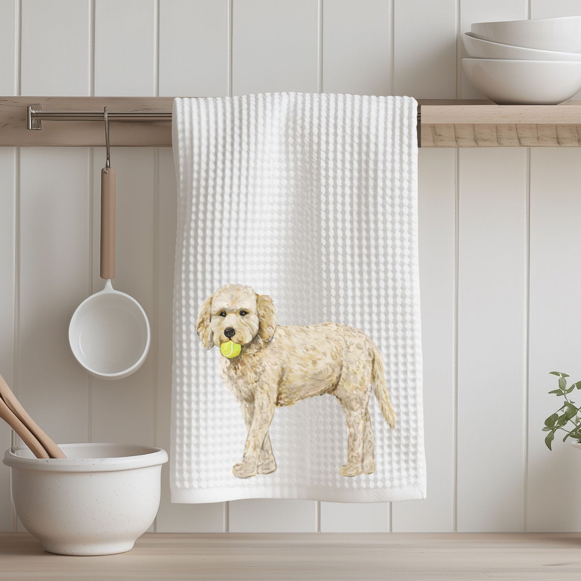 Goldendoodle Kitchen Towel - MerikaArt