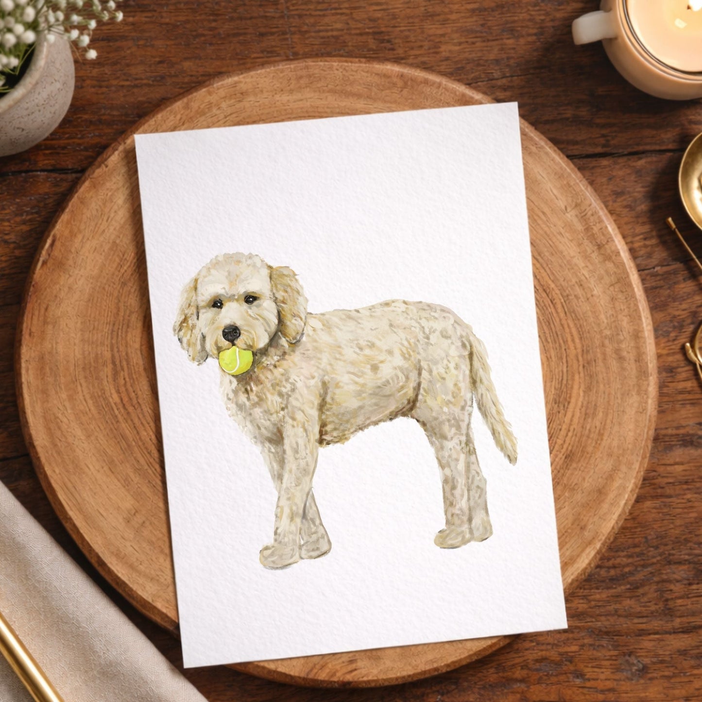 Goldendoodle Postcard - MerikaArt