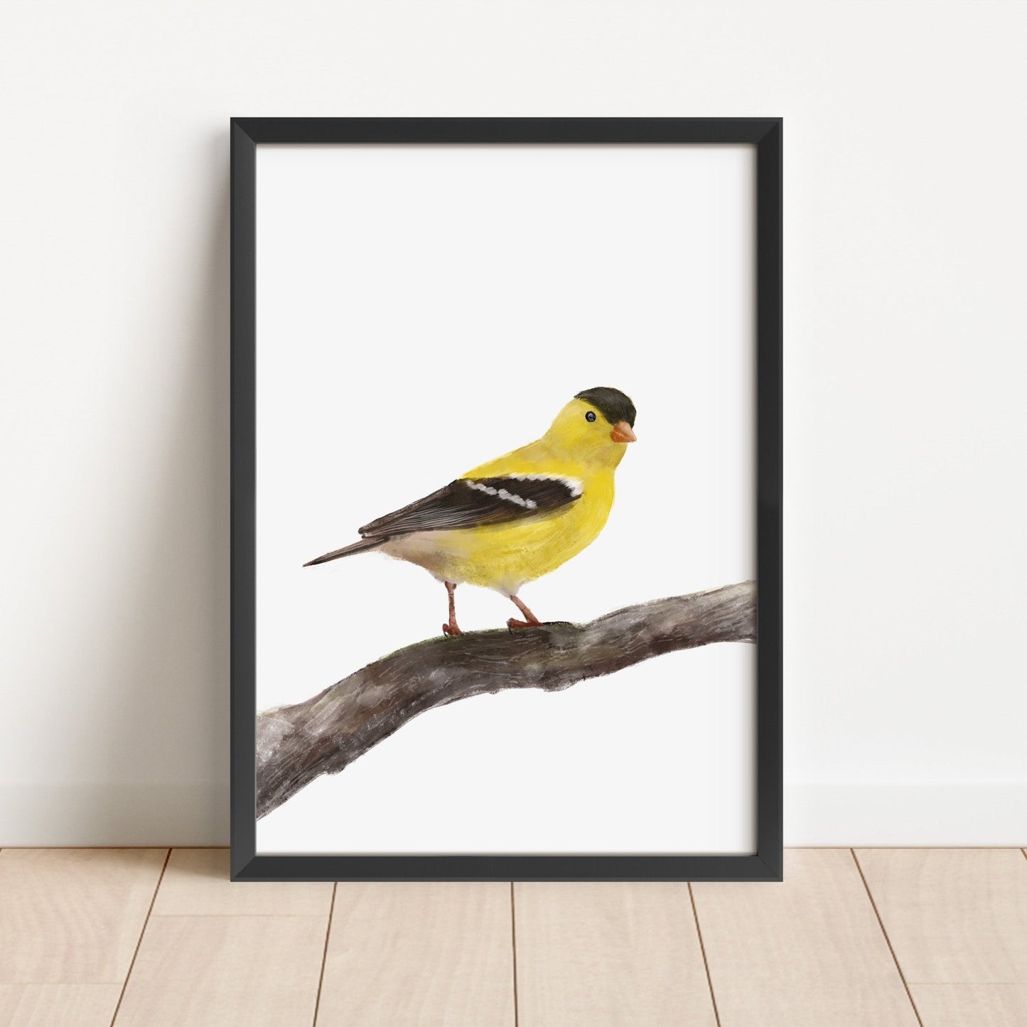Goldfinch Art Print – Bright and Cheerful Bird Decor - MerikaArt