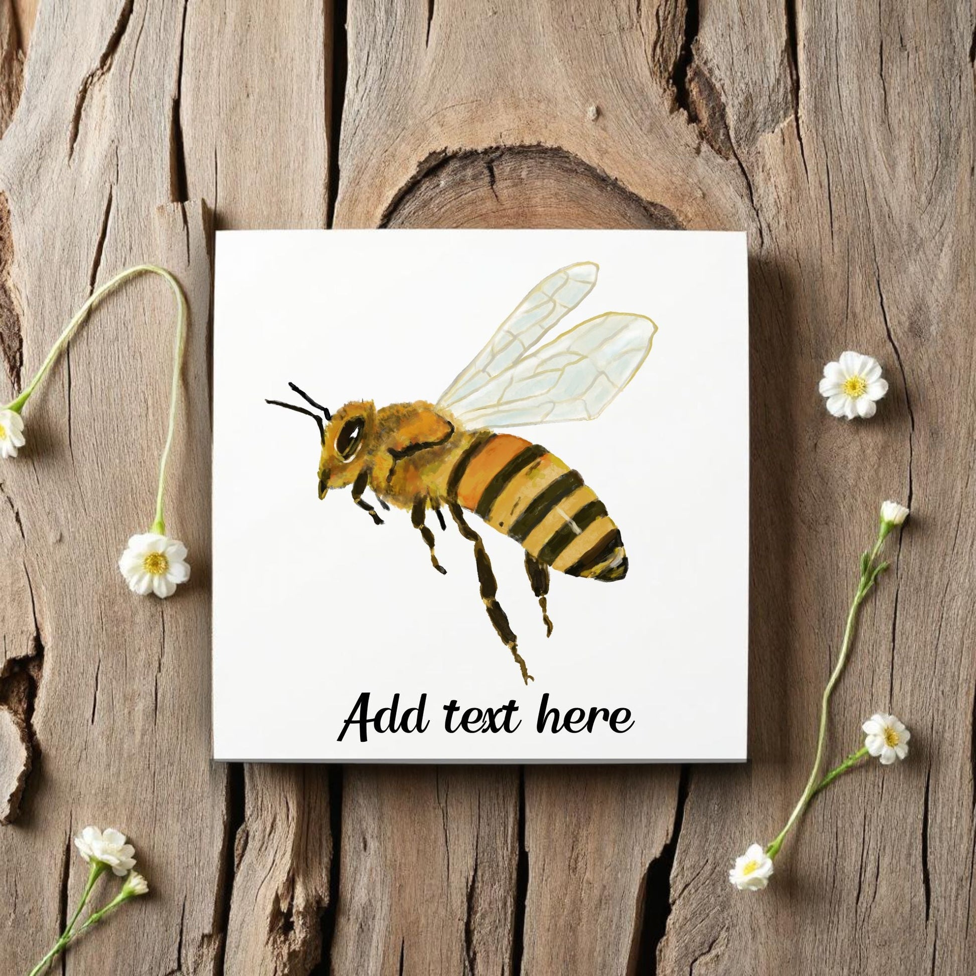 Graceful Honeybee Illustration – Nature - Inspired Artwork - MerikaArt