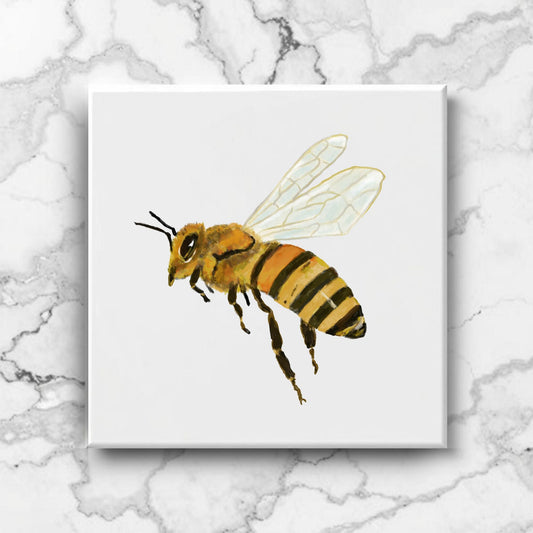 Graceful Honeybee Illustration – Nature - Inspired Artwork - MerikaArt