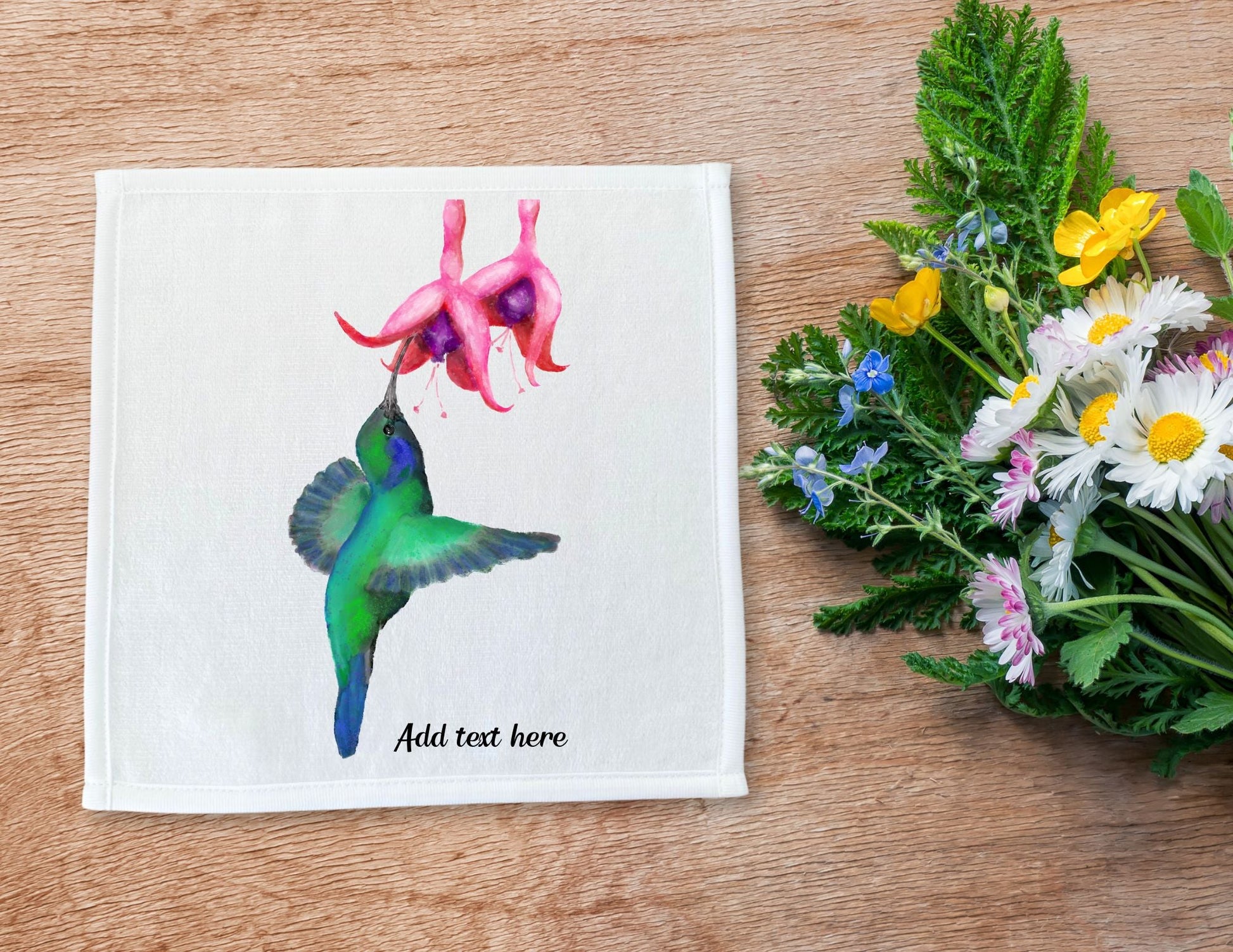 Graceful Hummingbird Washcloth – A Nature Lover's Delight - MerikaArt