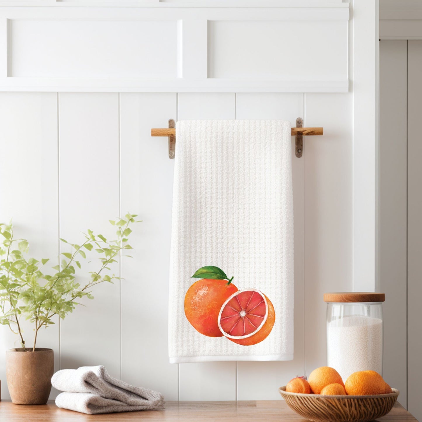 Grapefruit Kitchen Towel - MerikaArt