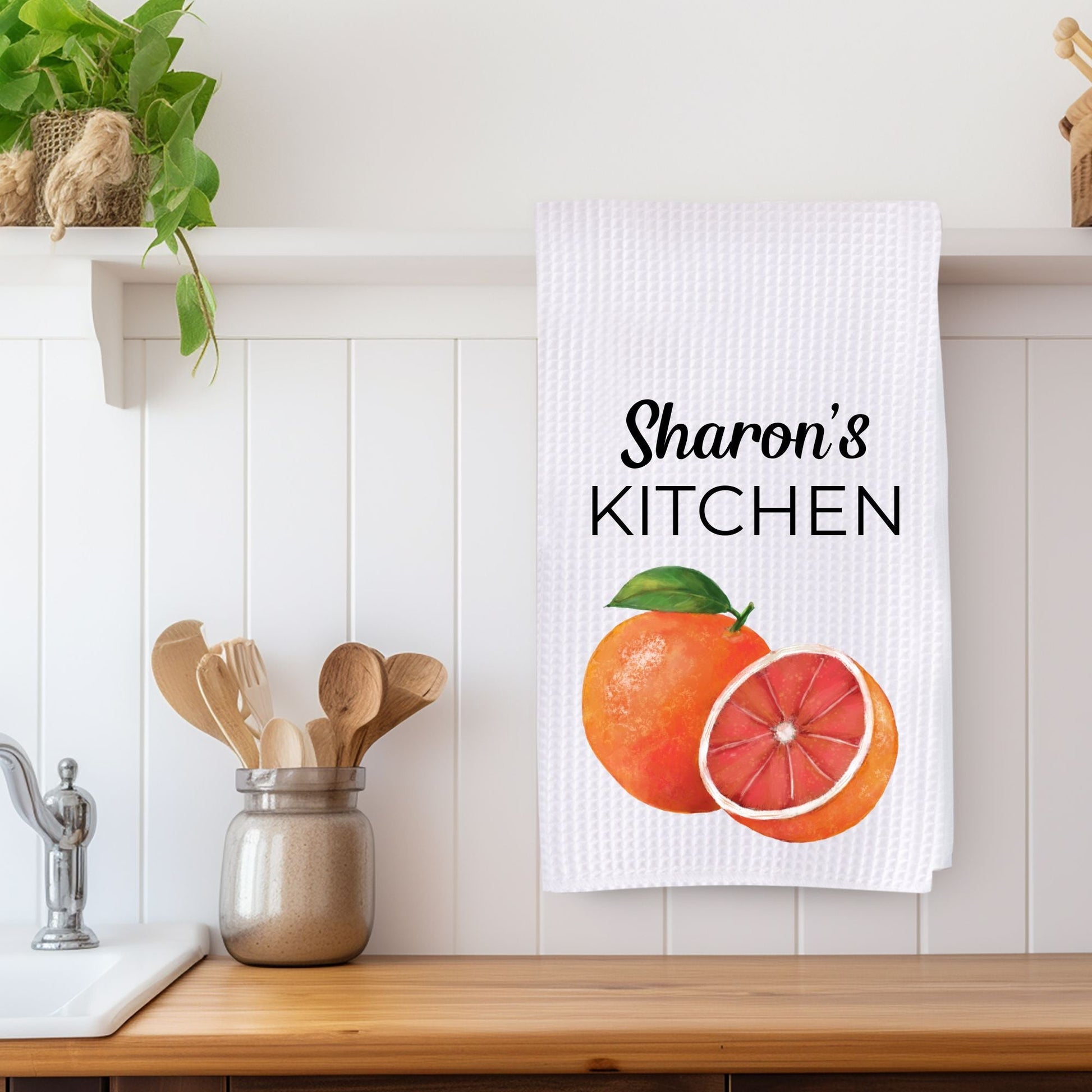 Grapefruit Kitchen Towel - MerikaArt