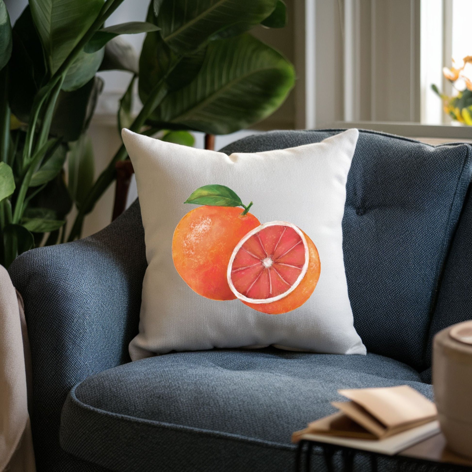 Grapefruit Pillow - MerikaArt