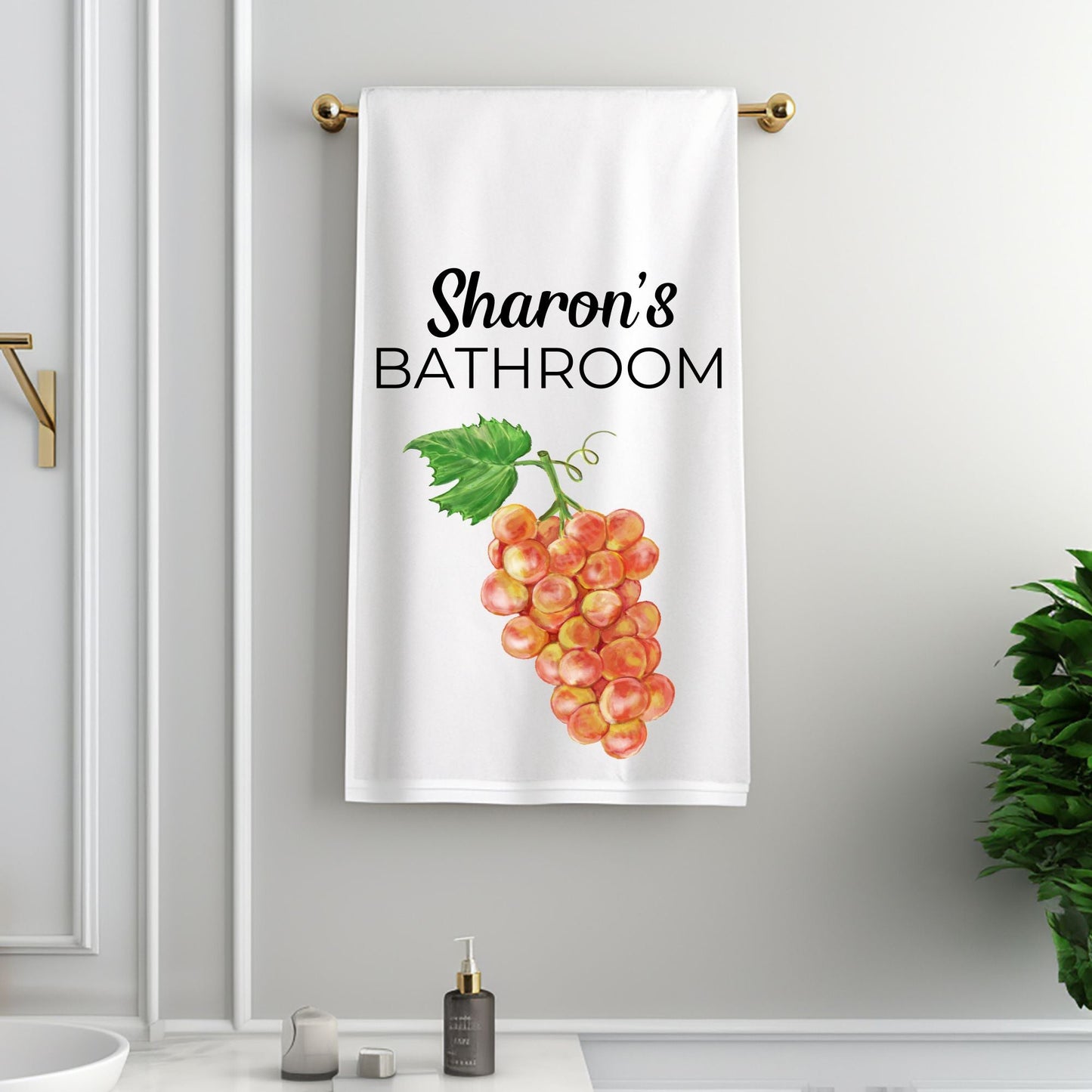 Grapes Fruit Bathroom Towel - MerikaArt