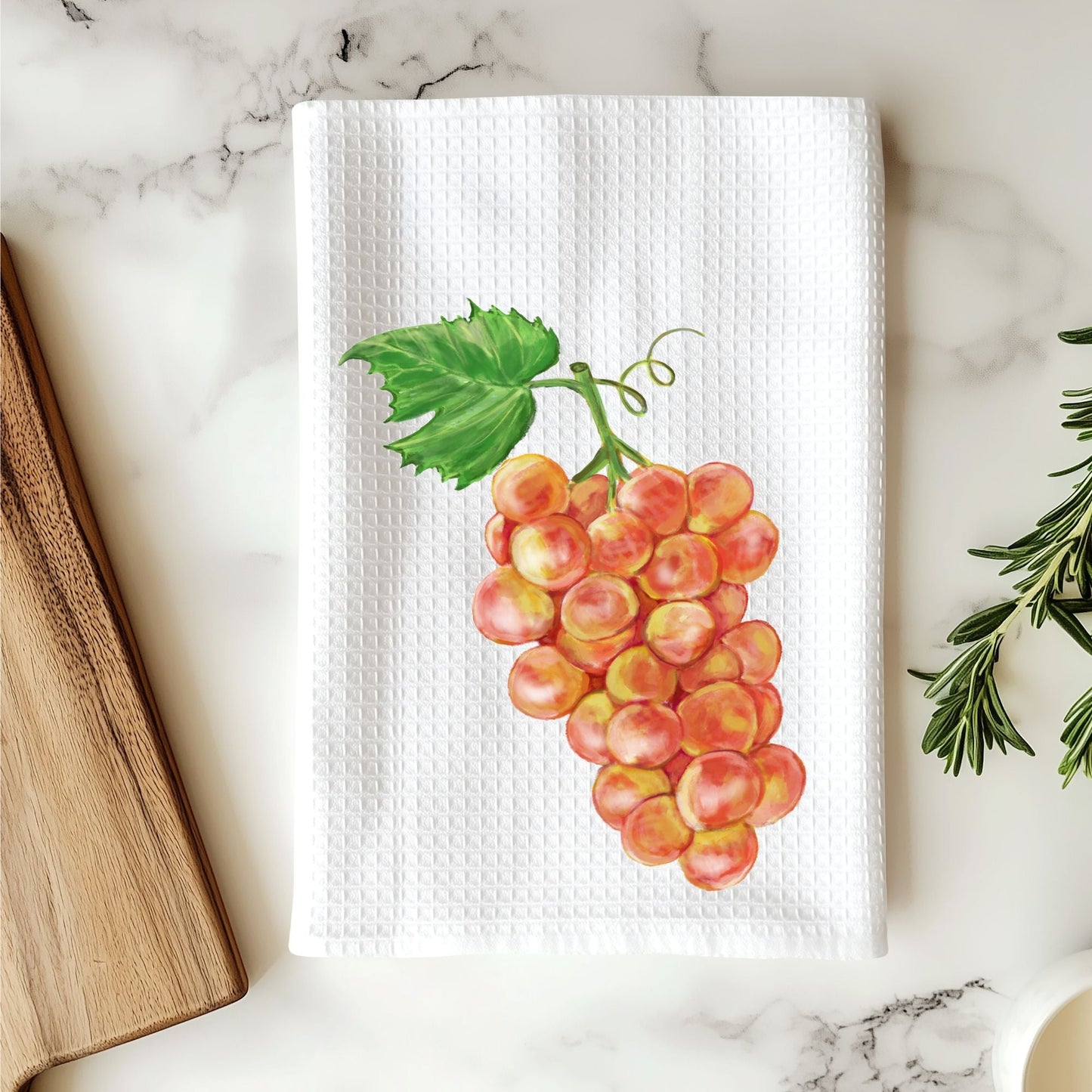 Grapes Kitchen Towel - MerikaArt