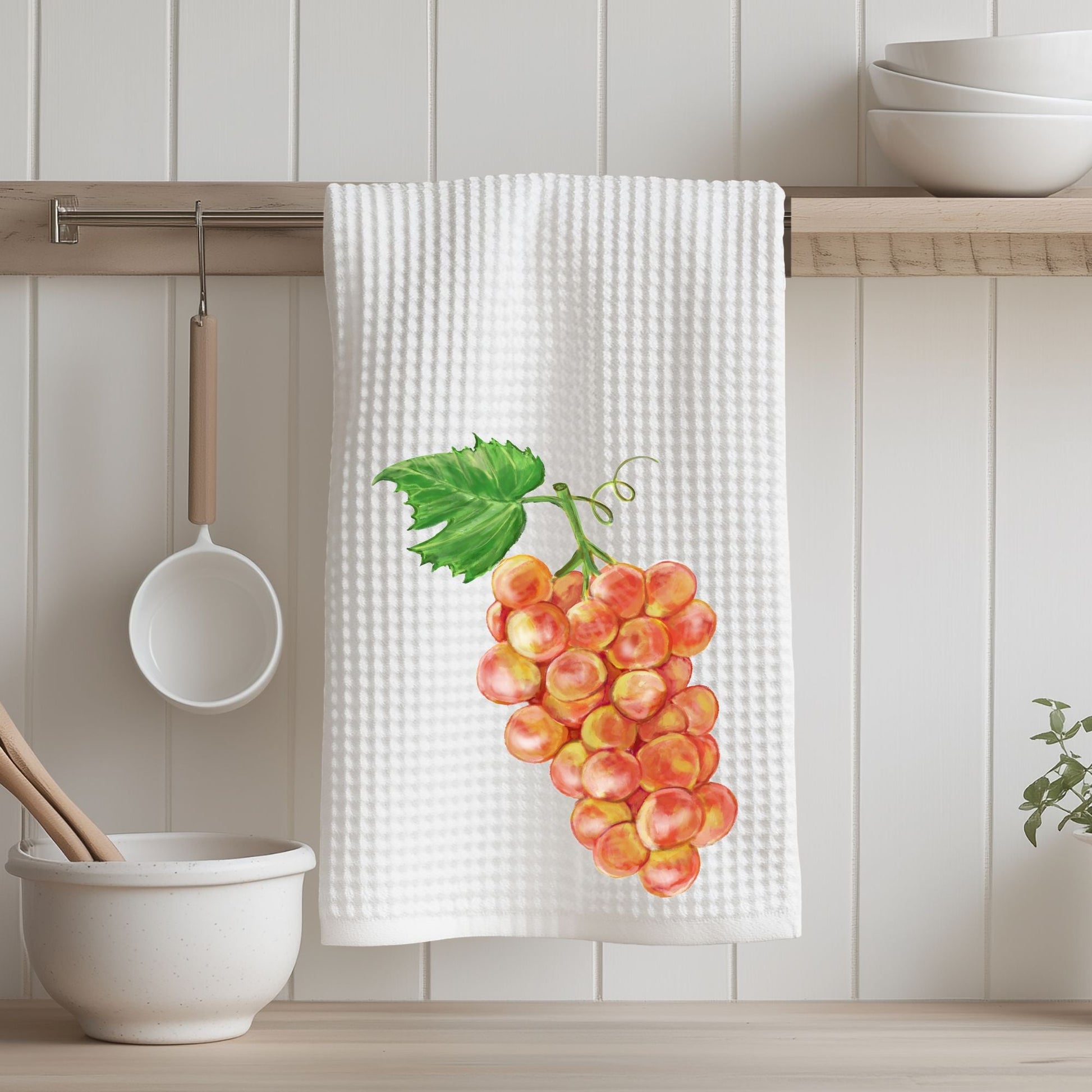 Grapes Kitchen Towel - MerikaArt