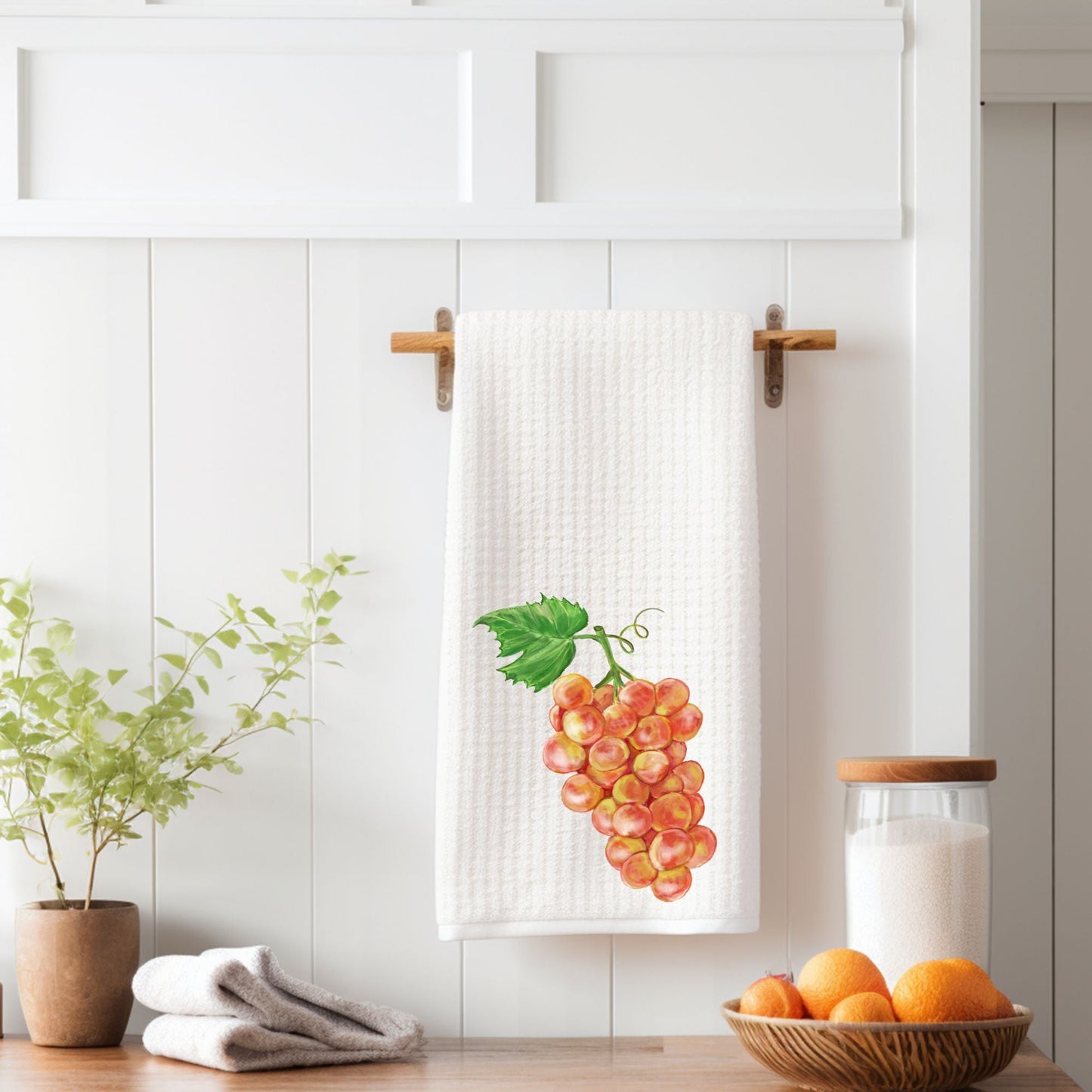 Grapes Kitchen Towel - MerikaArt