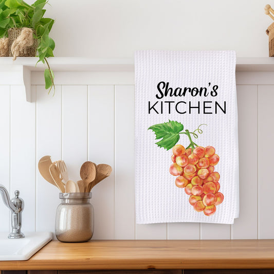 Grapes Kitchen Towel - MerikaArt