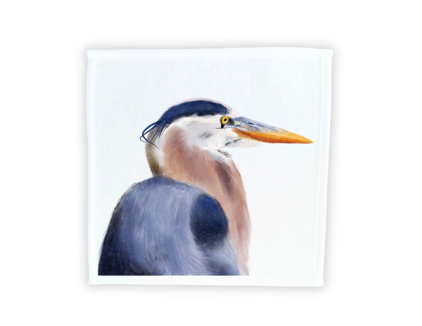 Great Blue Heron Washcloth - MerikaArt