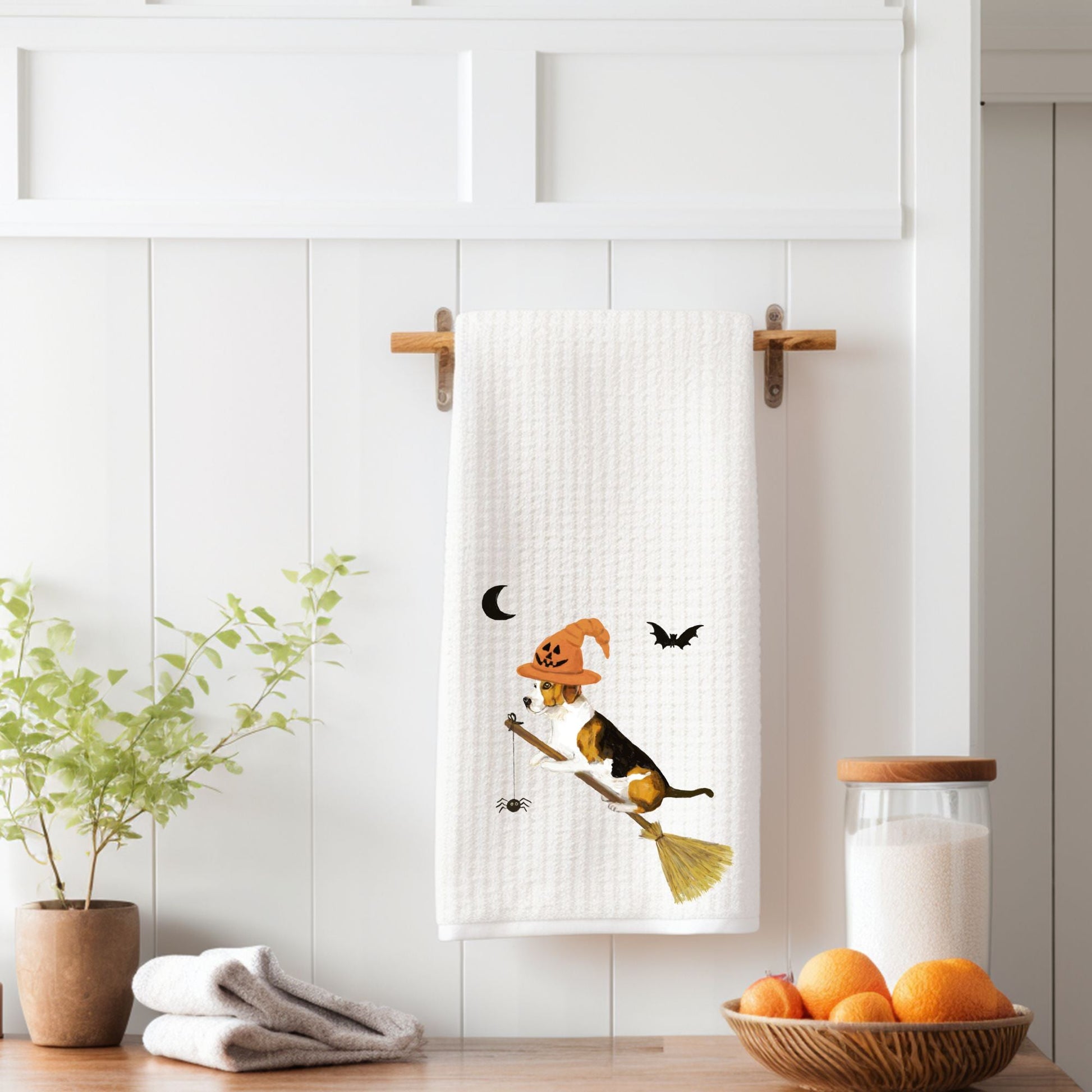 Halloween Beagle Dog Kitchen Towel - MerikaArt