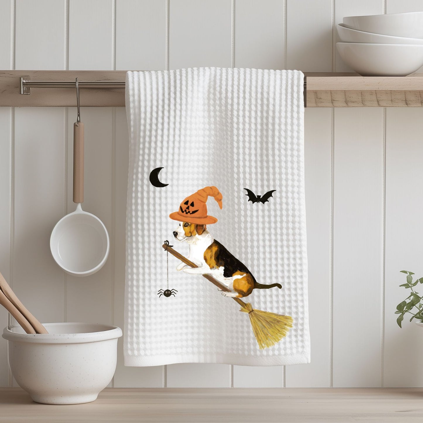 Halloween Beagle Dog Kitchen Towel - MerikaArt