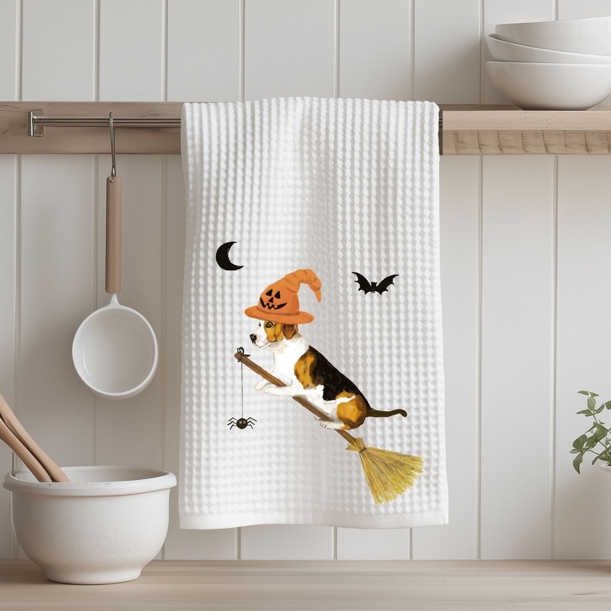 Halloween Beagle Dog Kitchen Towel - MerikaArt