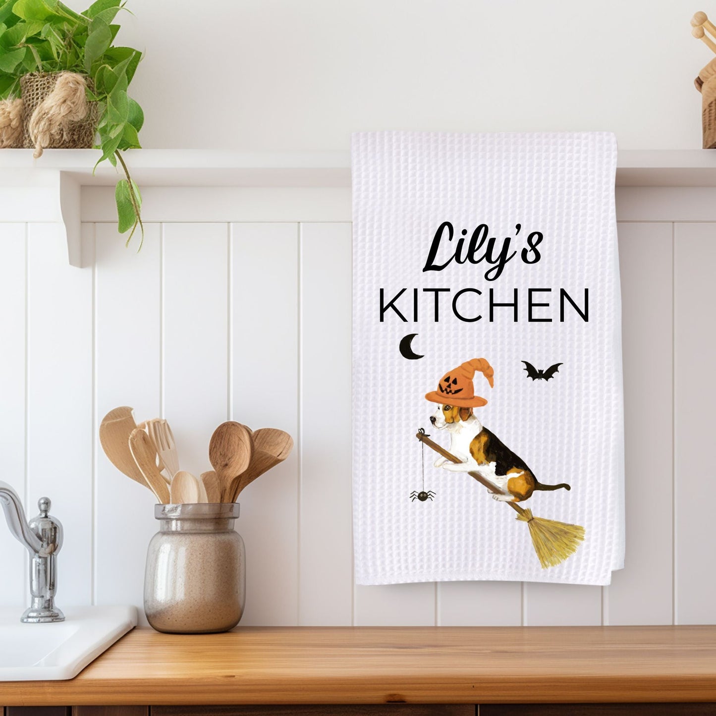 Halloween Beagle Dog Kitchen Towel - MerikaArt