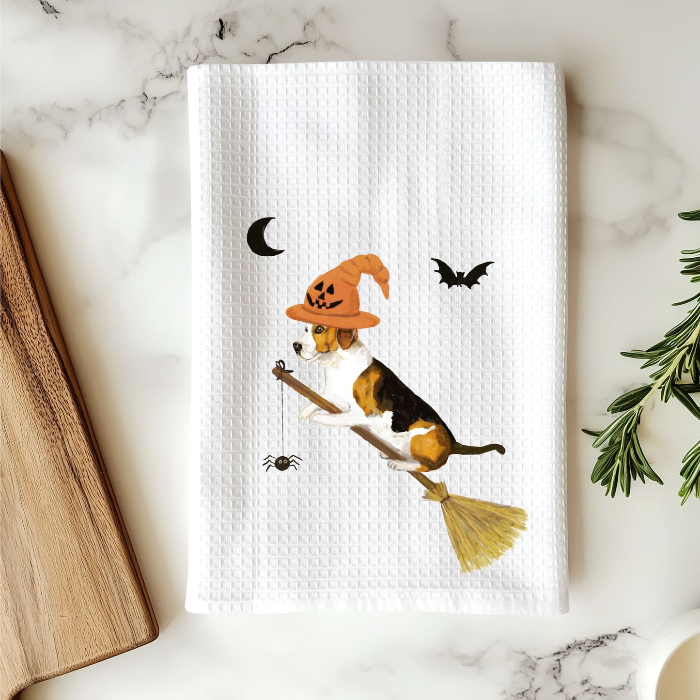 Halloween Beagle Dog Kitchen Towel - MerikaArt