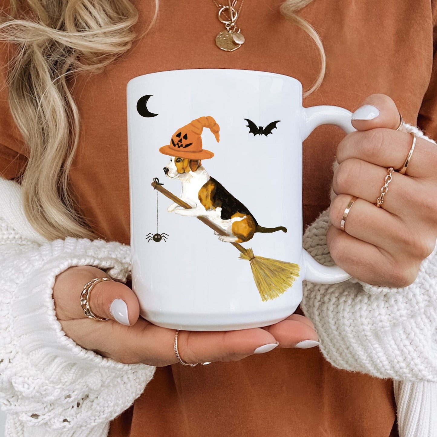 Halloween Witch Dog Mug - MerikaArt