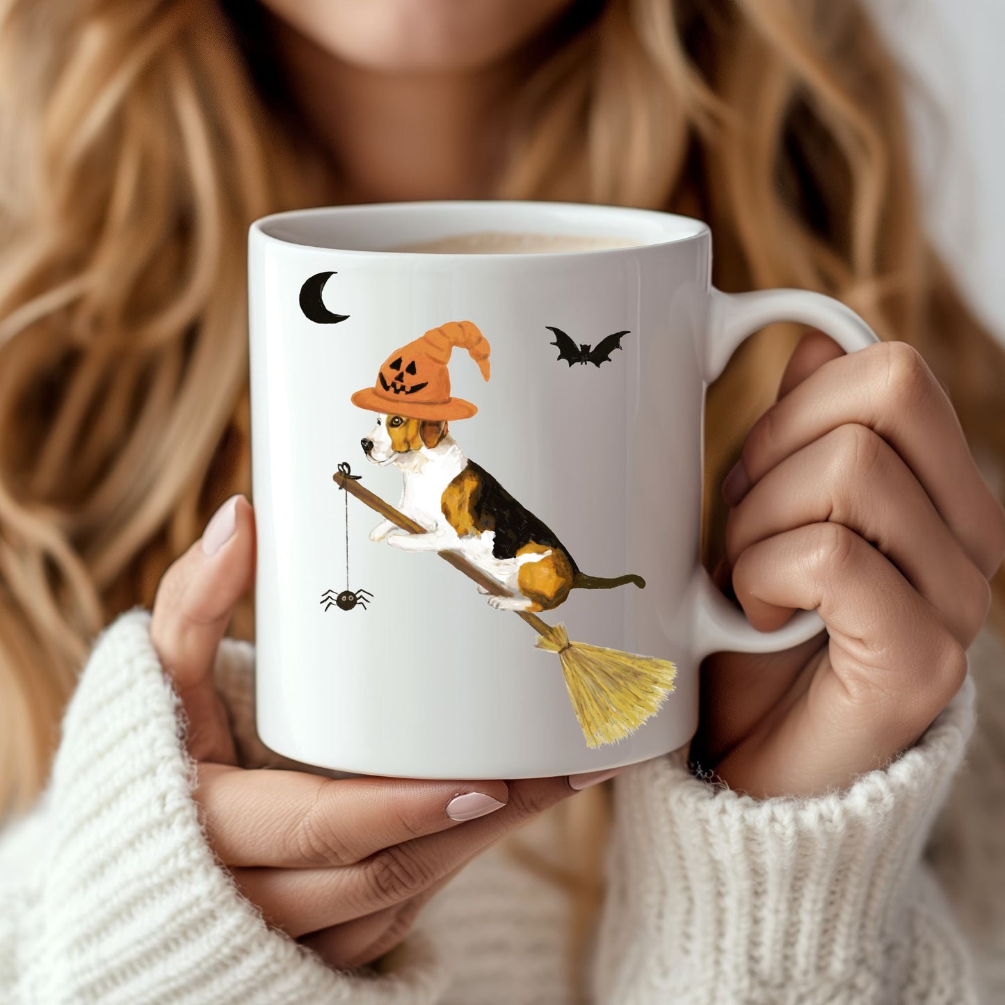 Halloween Witch Dog Mug - MerikaArt