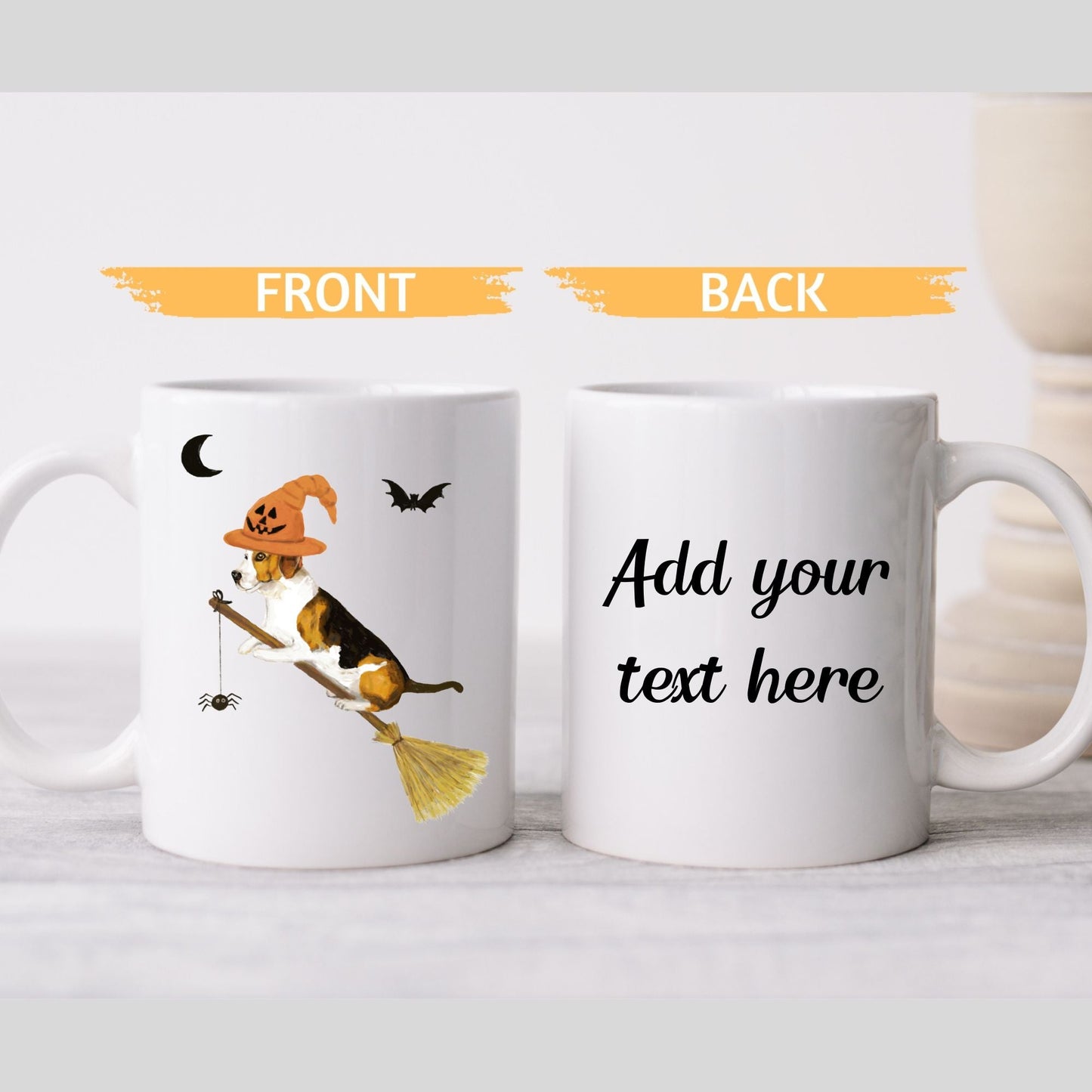 Halloween Witch Dog Mug - MerikaArt