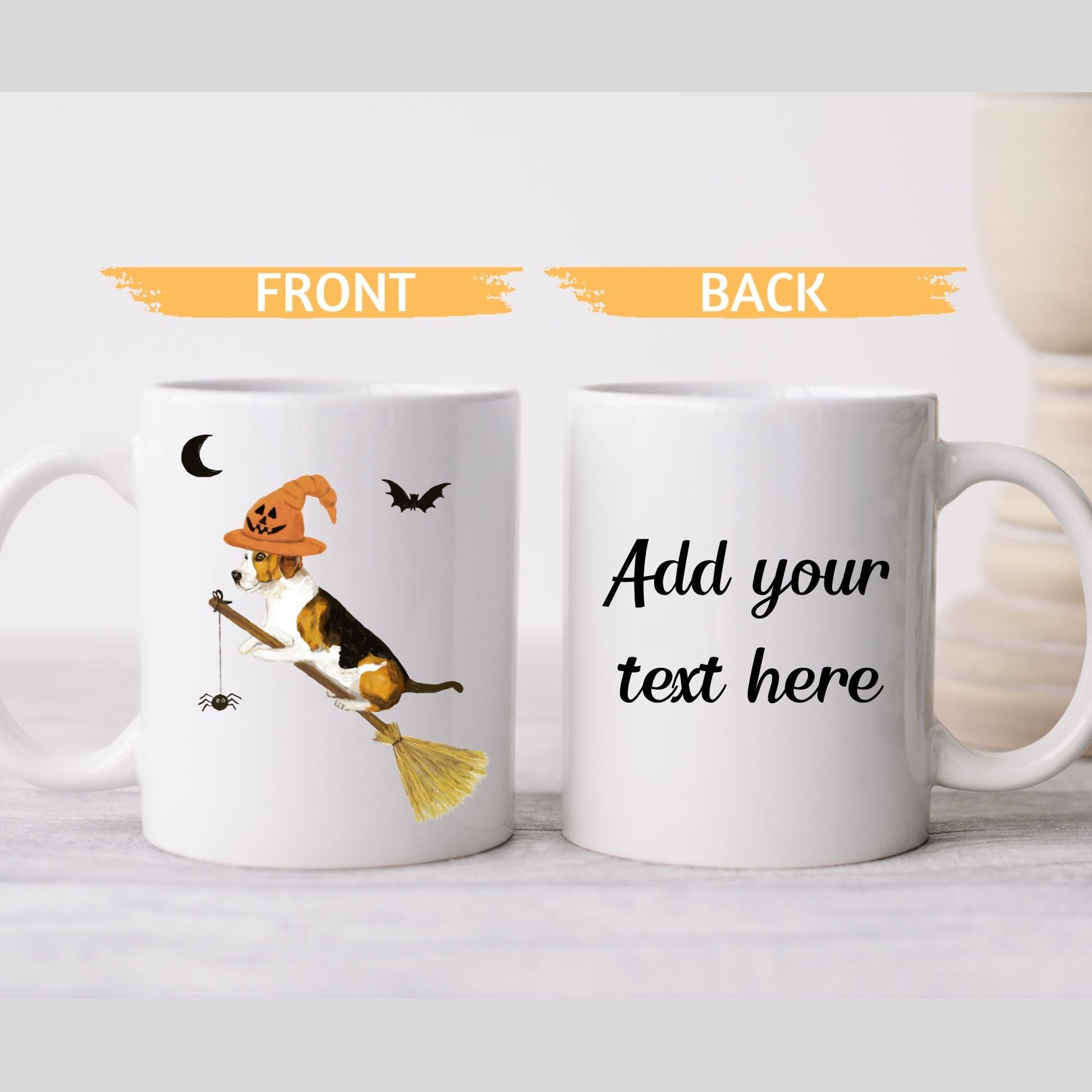 Halloween Witch Dog Mug - MerikaArt