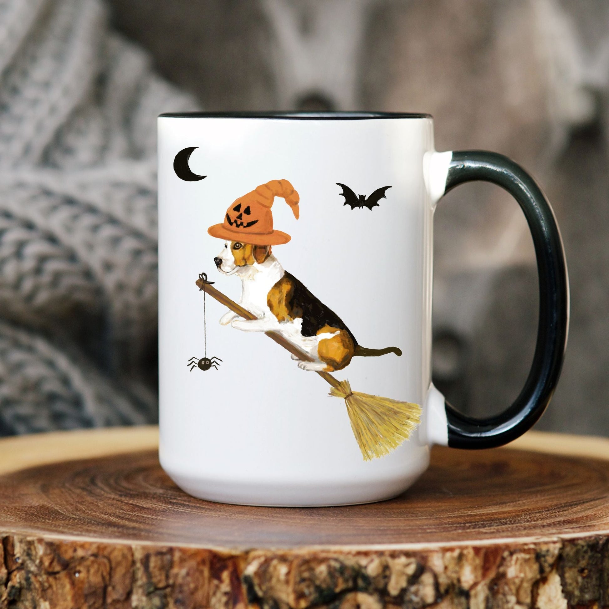 Halloween Witch Dog Mug - MerikaArt