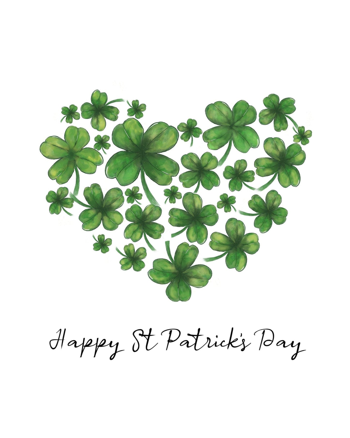 Happy St Patricks Day Print - MerikaArt