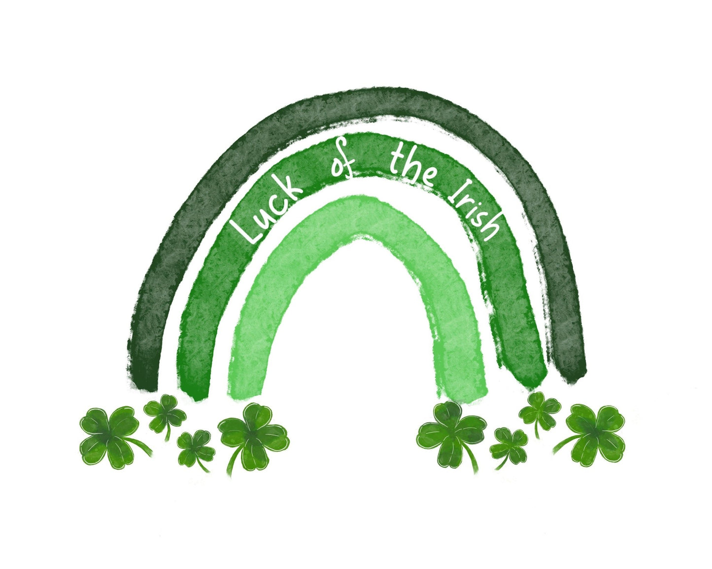 Happy St Patricks Day Rainbow Print - MerikaArt