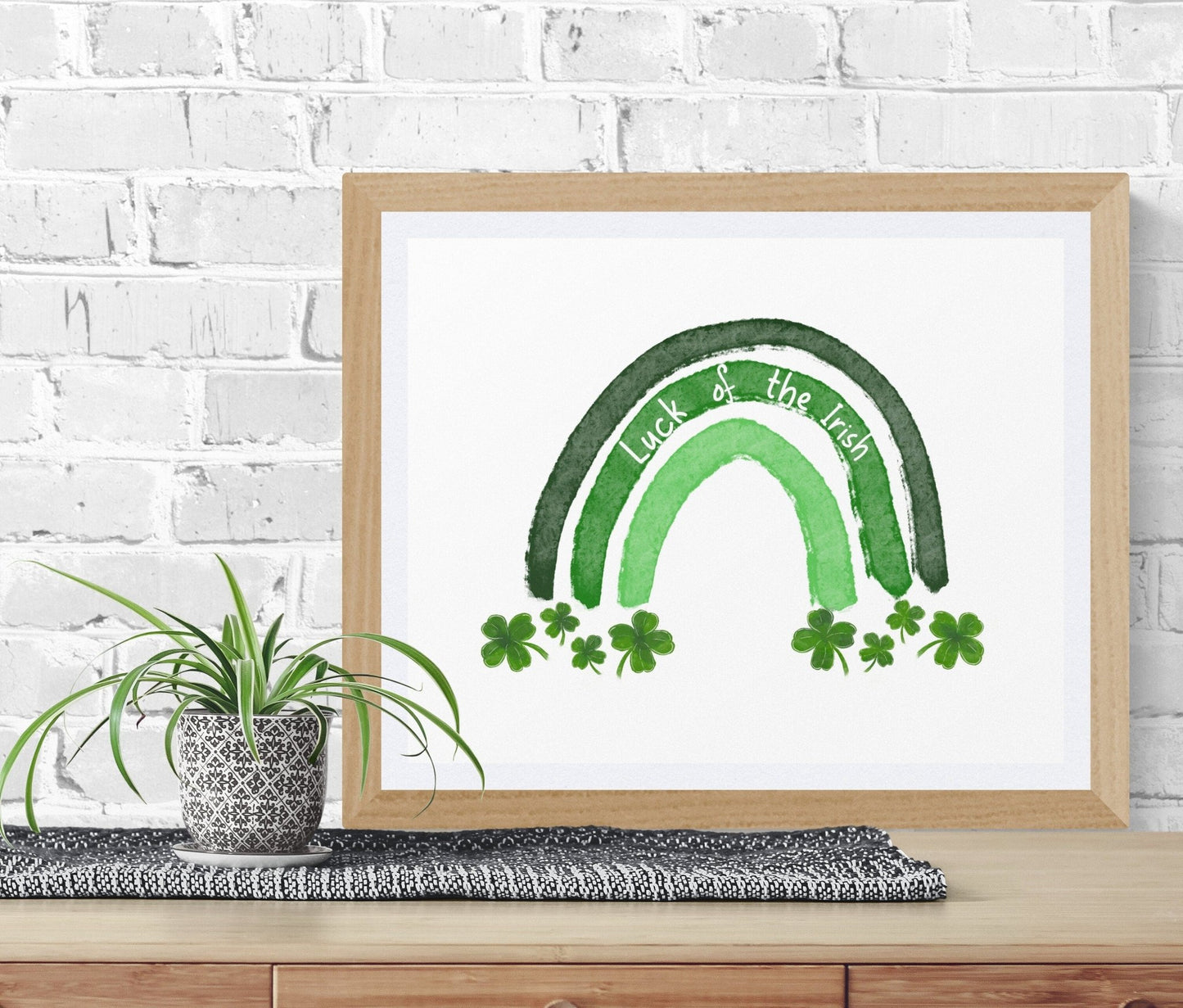 Happy St Patricks Day Rainbow Print - MerikaArt