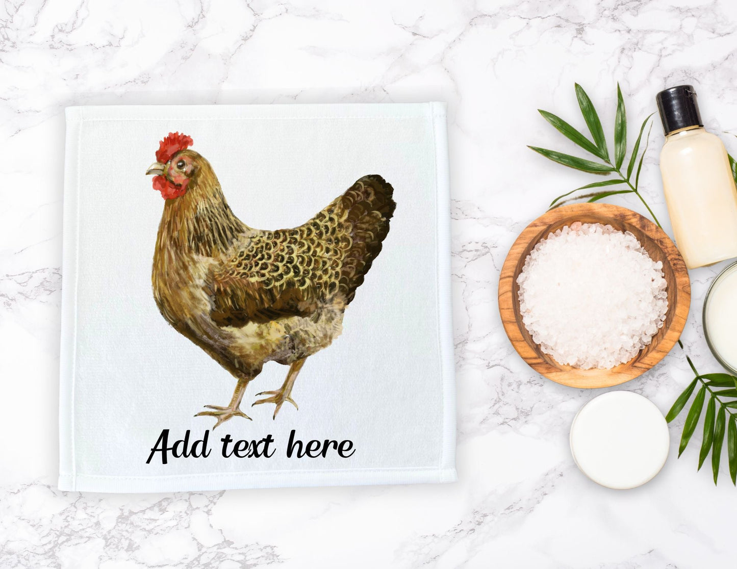 Hen Washcloth | "Clara the Farmyard Hen" - MerikaArt