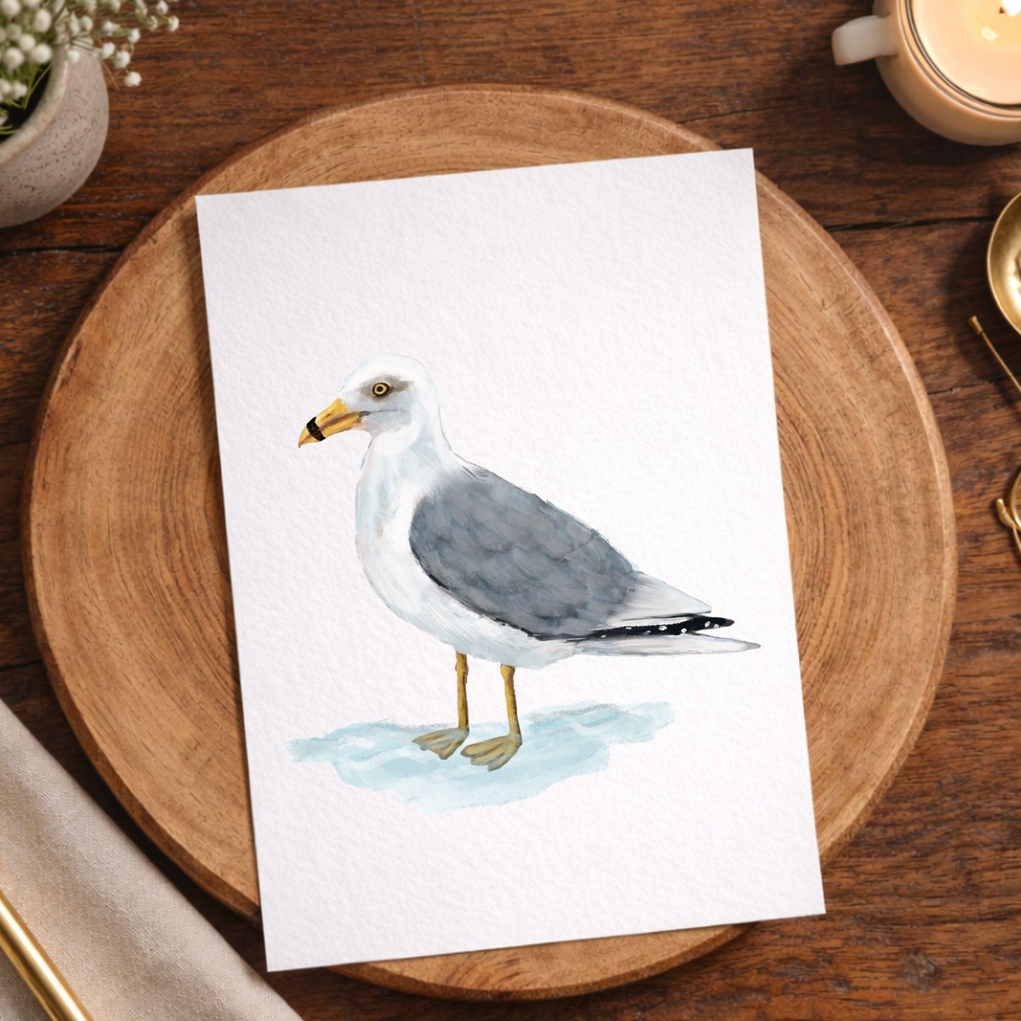 Herring Gull Postcard - MerikaArt