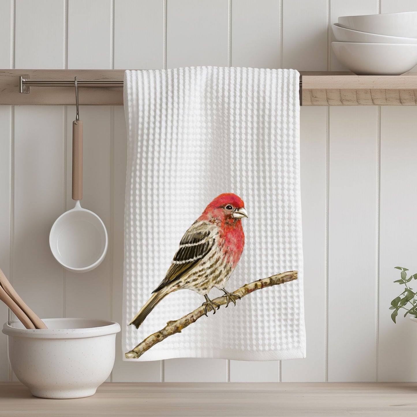 House Finch Kitchen Towel - MerikaArt