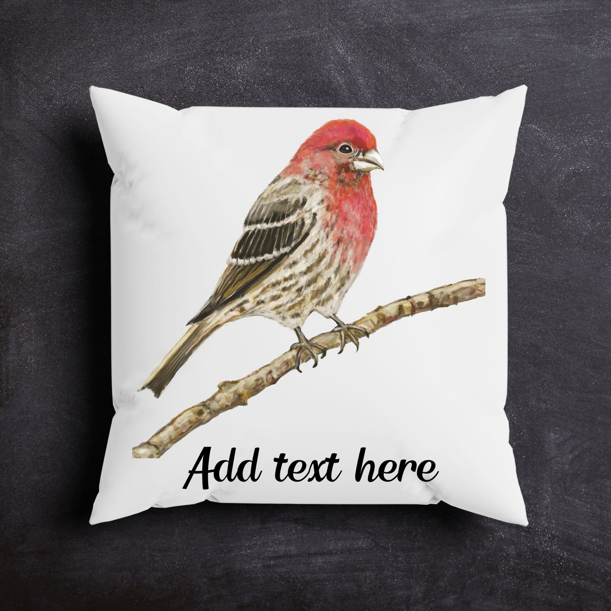 House Finch Pillow - MerikaArt